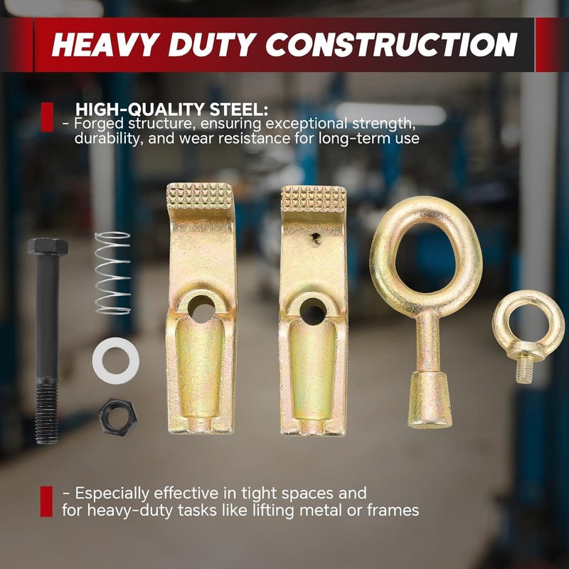weyleity Auto Body Repair Pull Clamp | 5 Ton Top and Straight 2 Way Pull Clamp Repair Clamp Self Tightening Frame Grips Pull Clamp for Automotive Car Vehicle Body Repair - Image 4